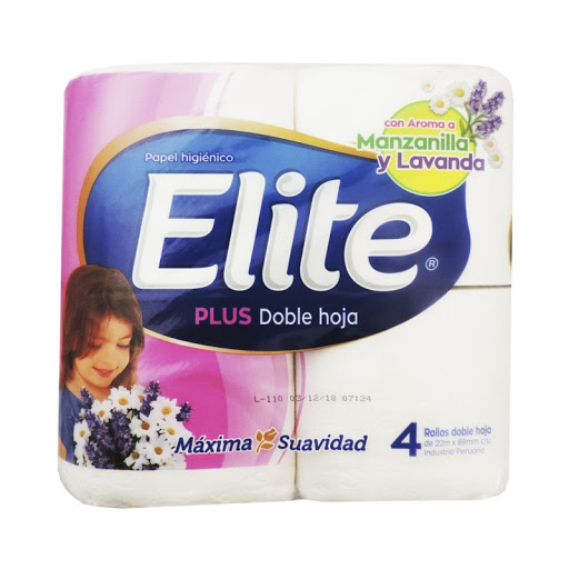 ELITE PLUS - Papel higienico DOBLE HOJA x 4 ROLLOS