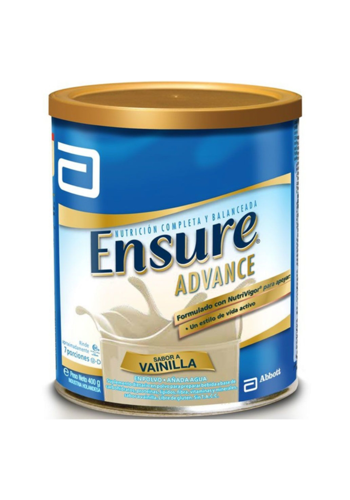 ENSURE - Suplemento alimenticio ADVANCE EN POLVO - SABOR VAINILLA -  LATA x 400 g