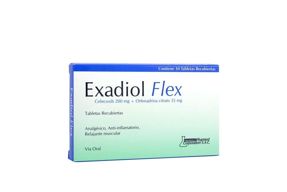 EXADIOL FLEX - Tab. rec. caja x 10 - 200 mg + 35 mg