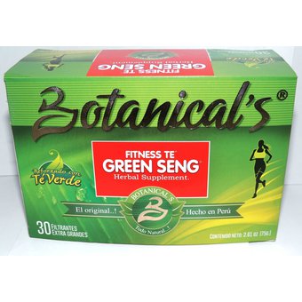 FITNESS TE GREEN SENG TE VERDE - Filtrantes BOTANICAL'S caja x 30 - 75 g