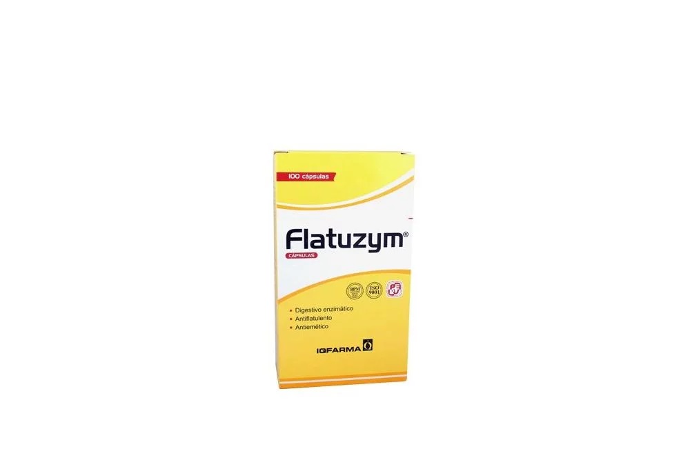 FLATUZYM - Caps.  caja x 100 - 7 mg + 30 mg + 25 mg + 40 mg