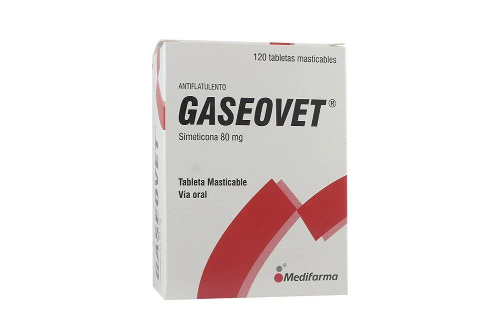 GASEOVET - Tab. mast. caja x 120 - 80 mg