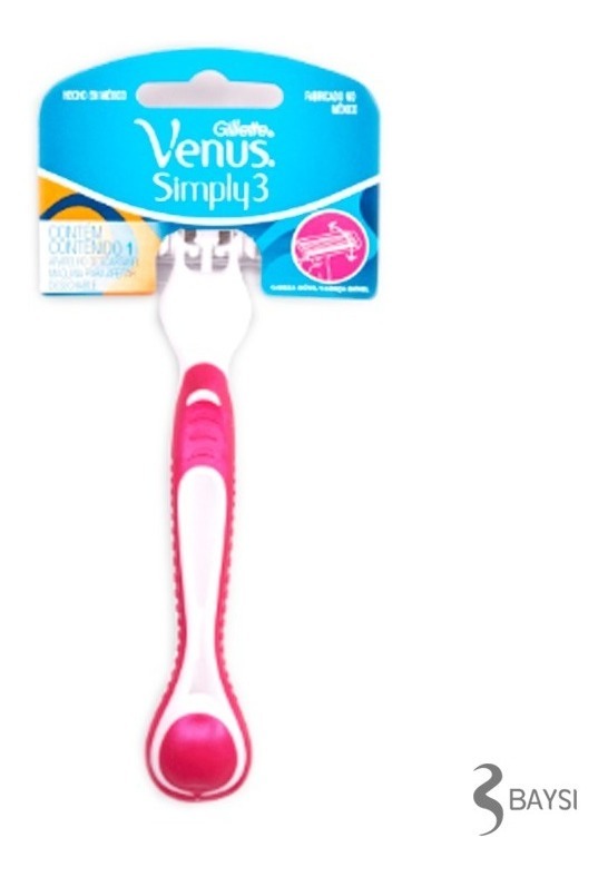 GILLETTE VENUS SIMPLY 3 - Afeitadora desechable GILLETTE 3 para mujer 3 hojas