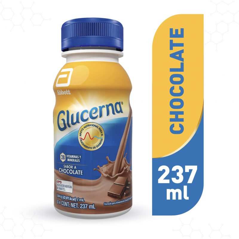 GLUCERNA - Bebida nutricional para el manejo de la diabetis x 237 mL SABOR CHOCOLATE