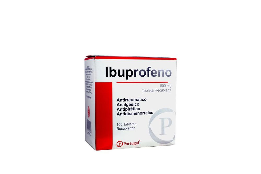 IBUPROFENO PORTUGAL - Tabletas recubiertas caja x 100 - 800 mg