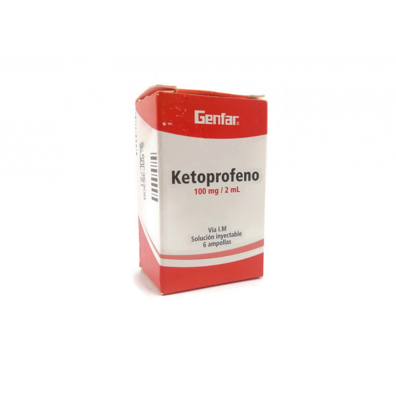 KETOPROFENO - Amp. sol. inyec. via I.M. caja x 6 - 100 mg / 2 mL