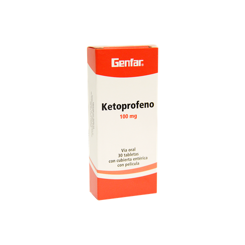 KETOPROFENO GENFAR - Tab. Recu. caja x 30  - 100 mg