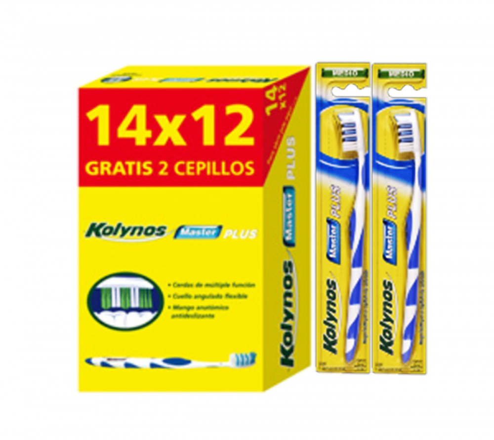 KOLYNOS MASTER PLUS - Cepillo dental KOLYNOS variedad de colores