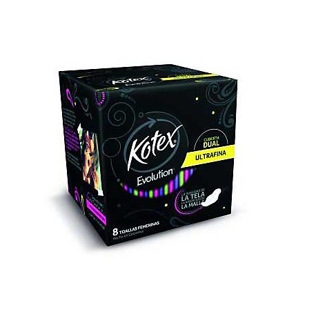 KOTEX - Toallas femeninas KOTEX - EVOLUTION ULTRAFINA x 8 unidades