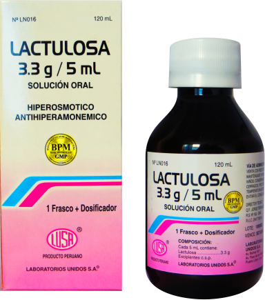 LACTULOSA LUSA - Sol. Oral  Fco. x 120 mL - 3,3 g / 5 mL