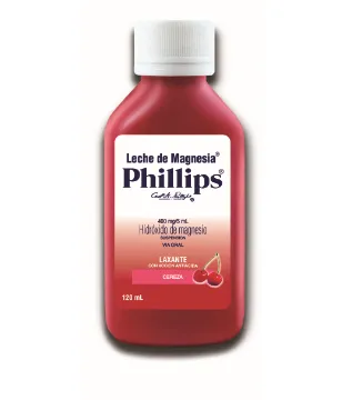 LECHE DE MAGNESIA PHILLIPS - Sabor CIRUELA Fco. x 120 mL - 400 mg / 5 mL