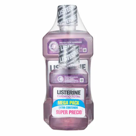 MEGA PACK LISTERINE CUIDADO TOTAL - Enjuague Bucal CUIDADO TOTAL x 500 mL +  x 180 mL