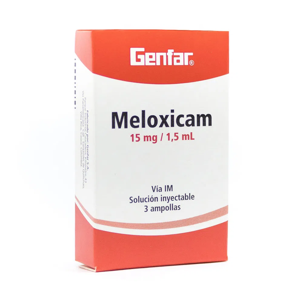 MELOXICAM - Amp. sol. inyectable via I.M. caja x 1 - 15 mg / 1.5 mL