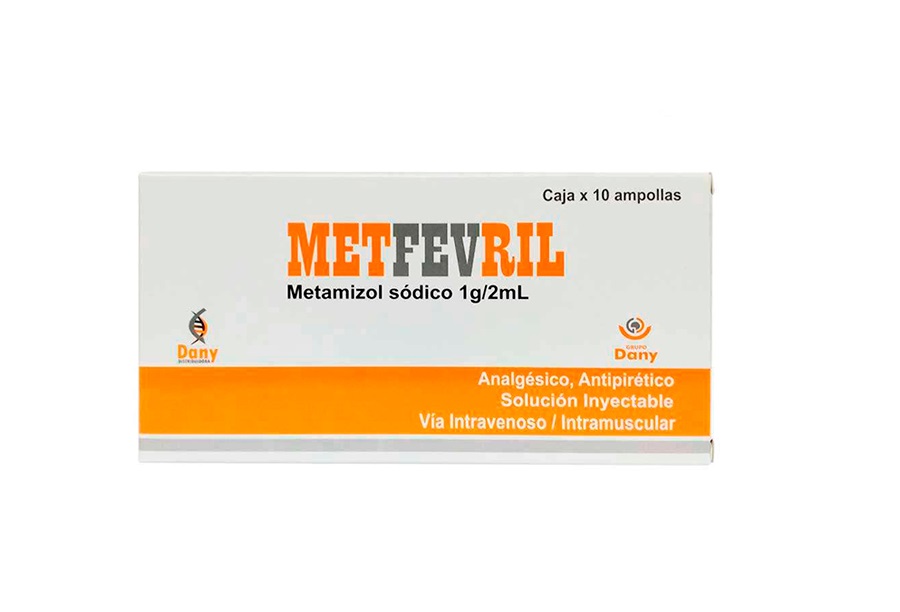 METFEVRIL - Sol. Inyect. ampolla via I.V. - I.M. caja x 10 - 1g / 2 mL