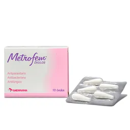 METROFEM - Ovu. caja x 10 - 500 mg + 100 000 U.I.