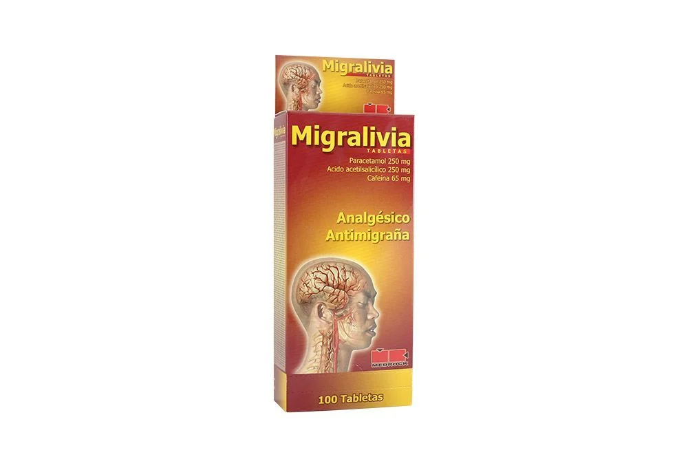 MIGRALIVIA - Tab. caja x 100 - 250 mg + 250 mg + 65 mg