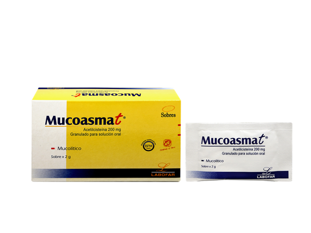 MUCOASMAT - Granulados para solucion oral caja x 50 sobres - 2 g - 200 mg