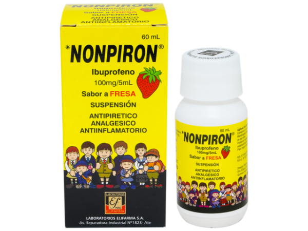 NONPIRON - Susp. oral  SABOR FRESA x 60 mL - 100 mg / 5 mL