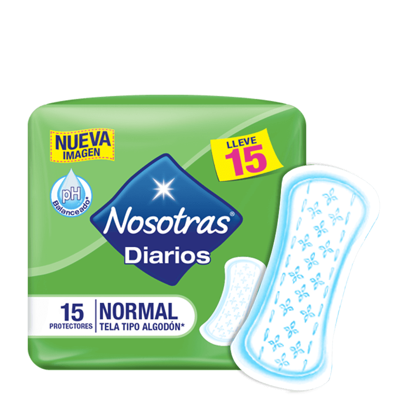 NOSOTRAS DIARIOS - Protectores intimos NOSOTRAS - NORMAL x 15 unidades