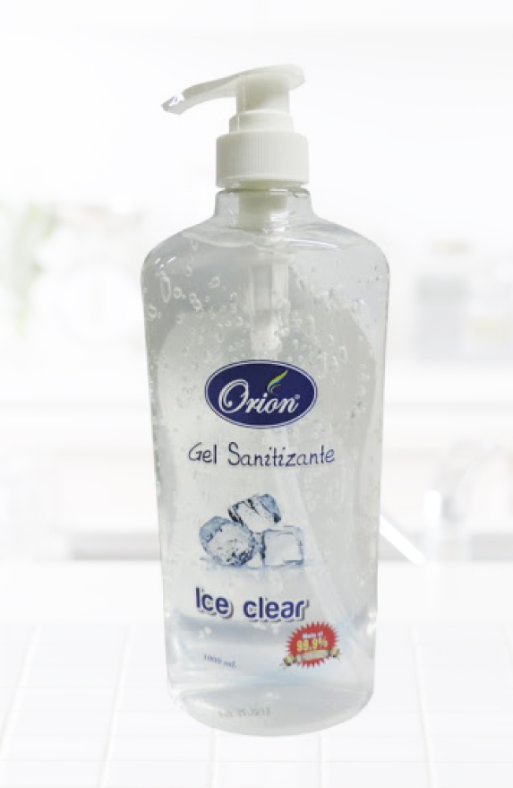 ORION - Alcohol en gel sanitizante - ICE CLEAR x 355 mL