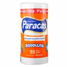 PARACAS - Rollo de papel toalla de 55 hojas