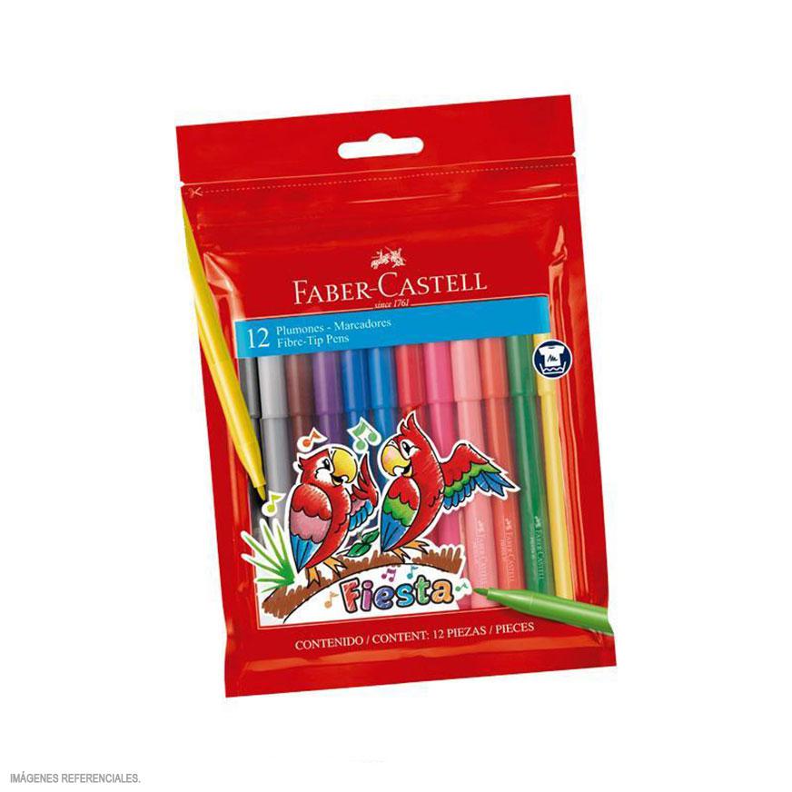 PLUMON PAPEL x 12 - Plumon de papel FIESTA 45 FABER CASTELL x 12