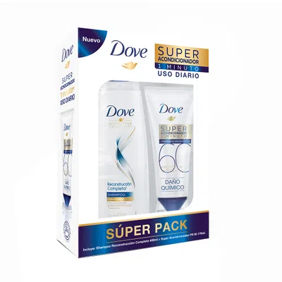 PROMOCION DOVE RC - Shampoo DOVE - RECONSTRUCCION COMPLETA x 400 mL + Acondicionador DOVE - RECONSTRUCCION COMPLETA x 200 mL