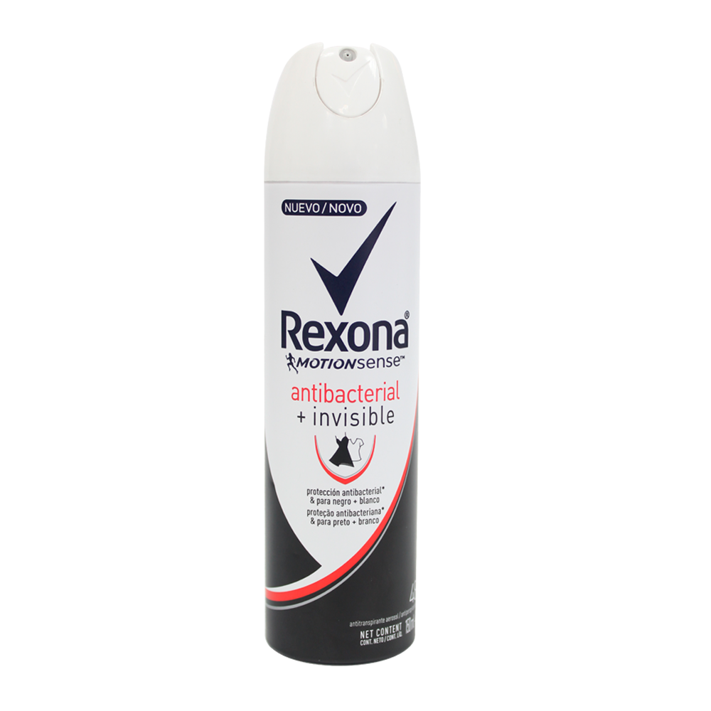 REXONA - Aerosol antitranspirante MOTION SENSE - ANTIBACTERIAL + INVISIBLE 48 HRS x 90 g / 150 mL