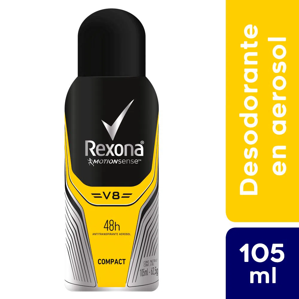 REXONA - Aerosol antitranspirante MOTION SENSE - V8 48 HRS x 62.5 g / 105 mL