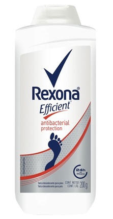 REXONA EFFICIENT - Talco Antibacterial para pies Rexona Efficient ANTIBACTERIAL PROTECTION x 200 g