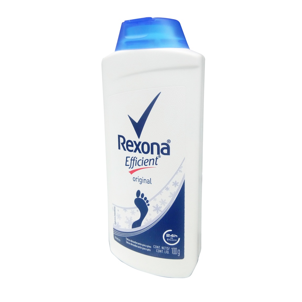 REXONA EFFICIENT - Talco Antibacterial para pies Rexona Efficient ORIGINAL x 100 g