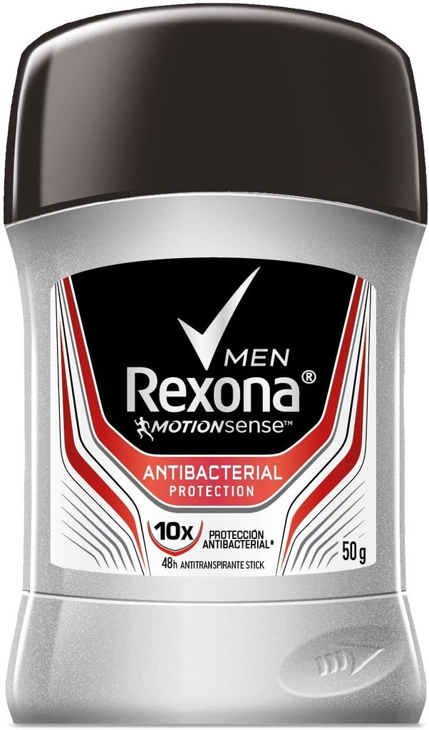 REXONA MEN - Antitranspirante stick MOTION SENSE - ANTIBACTERIAL PROTECTION 10X - 48 HRS x 50 g