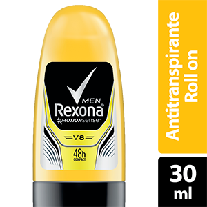 REXONA MEN - Desodorante antitranspirante en roll on MOTION SENSE V8 - 48 HRS x 30 mL