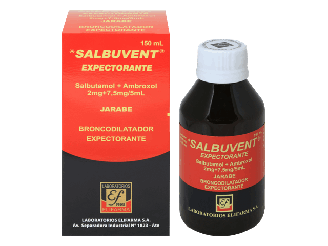 SALBUVENT EXPECTORANTE - Jarabe x 150 mL - 2 mg + 7.5 mg / 5 mL