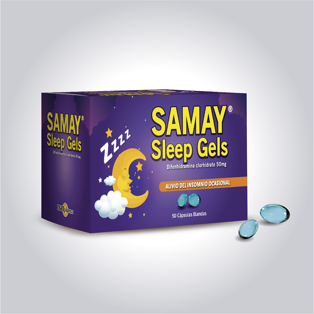 SAMAY SLEEP GELS - Inductor del sueno - Caps. blandas caja x 50 - 50 mg