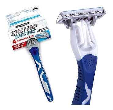 SCHICK QUATTRO 4 TITANIUM - Afeitadora desechable SCHICK - PIEL NORMAL - 4 hojas