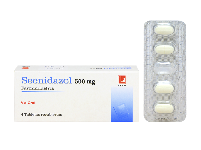 SECNIDAZOL FARMINDUSTRIA - Tab. rec. caja x 4 - 500 mg