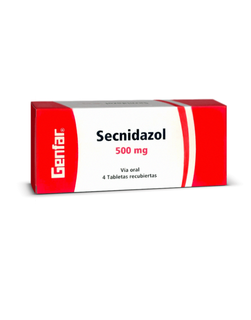 SECNIDAZOL GENFAR - Tab. rec. caja x 4 - 500 mg