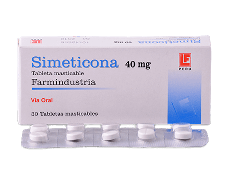 SIMETICONA - Tab. mastic. caja x 30 - 40 mg