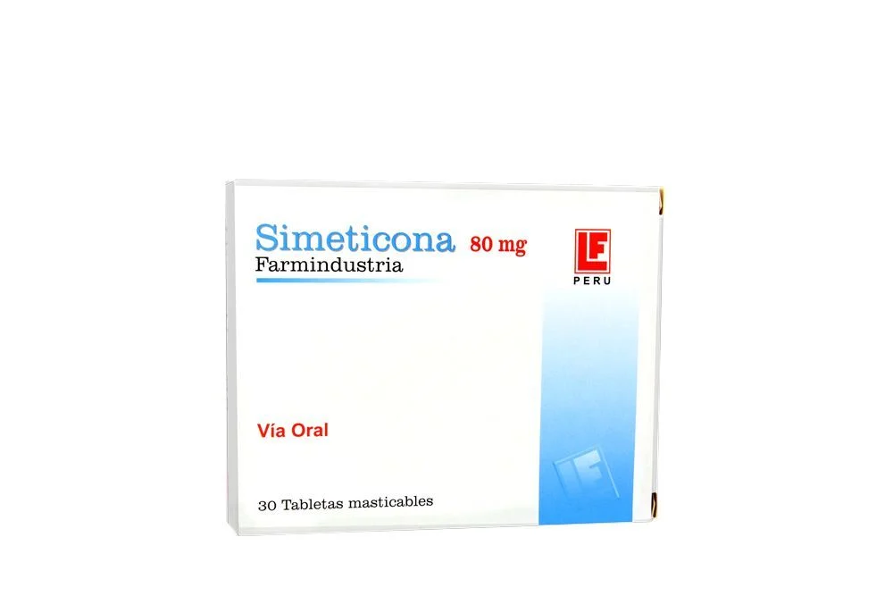 SIMETICONA - Tab. mastic. caja x 30 - 80 mg