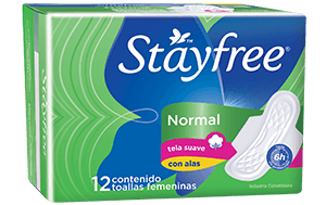 STAYFREE - Toallas femeninas STAYFREE - NORMAL con alas x 12