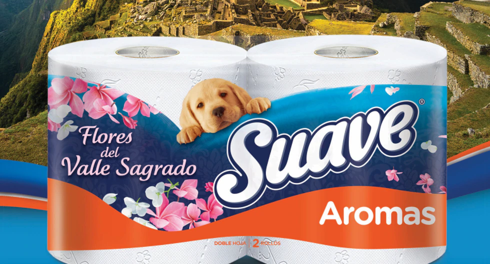 SUAVE - Papel higienico AROMAS DOBLE HOJA - 16 metros x 2 ROLLOS