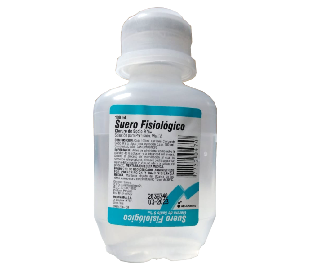 SUERO FISIOLOGICO - Solucion para perfusion Via. I. V. x 100 mL