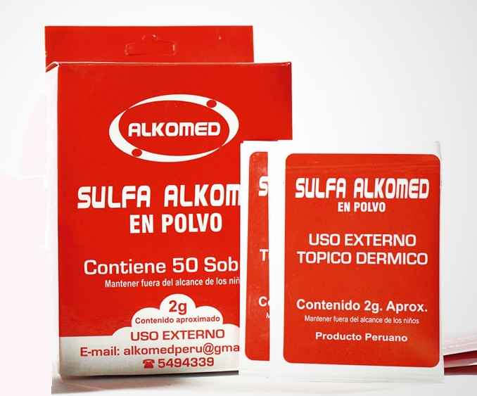 SULFA ALKOMED - Sob. Con polvo x 2 gr