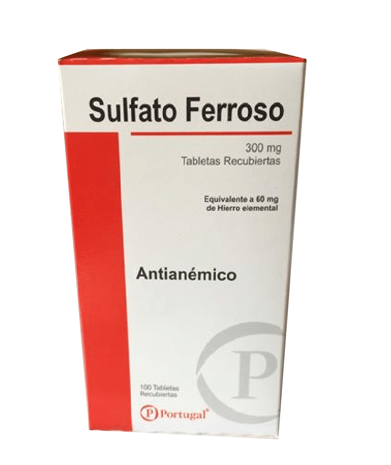 SULFATO FERROSO - Tab. recub. caja x 100  - 300 mg