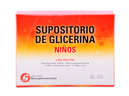 SUPOSITORIO DE GLICERINA NINOS - Uso rectal x 1.48 gr