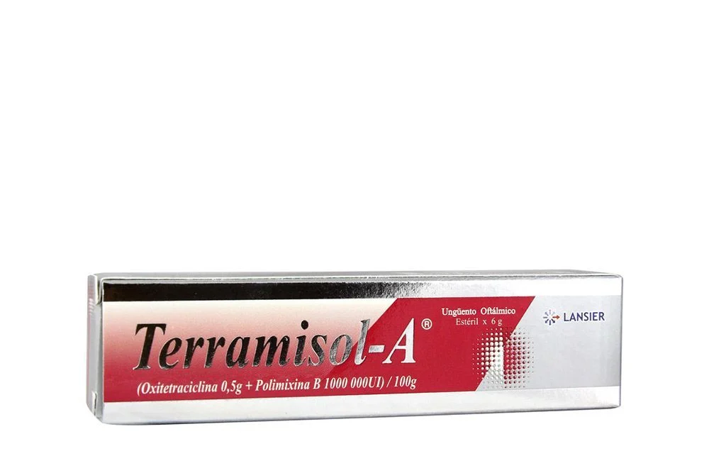 TERRAMISOL - A - Unguento oftalmico esteril x 6 g - 0.5 g + 1000000 UI / 100 g