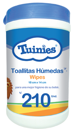 TUINIES - Toallitas humedas WIPES x 210