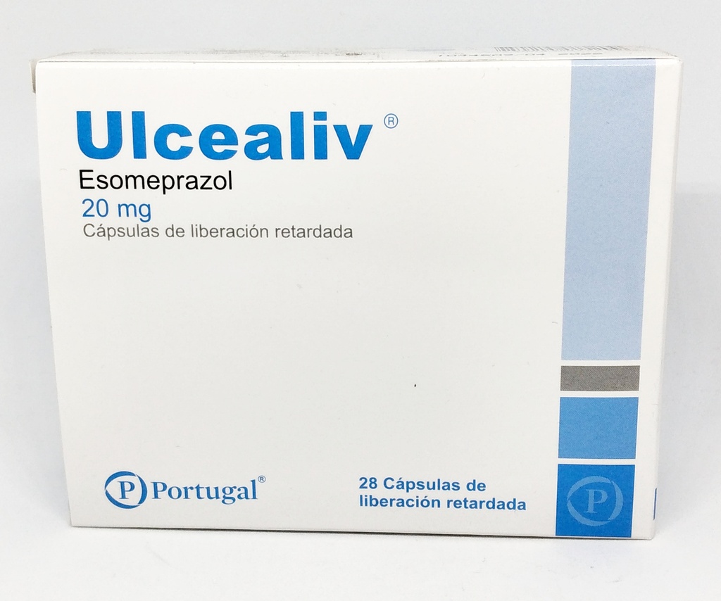 ULCEALIV 20 - Capsulas de liberacion retardada caja x 28 - 20 mg