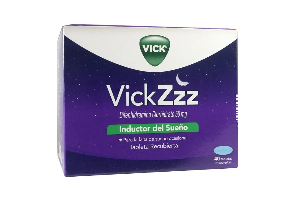 VICKZZZ - Inductor del sueno - Tabletas recubiertas caja x 40 - 50 mg